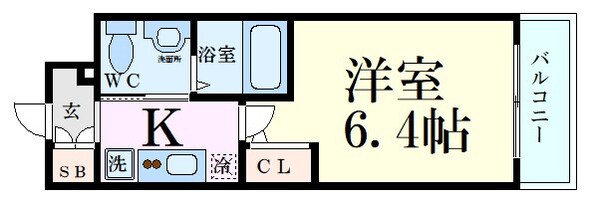 エスリード野田阪神駅前の物件間取画像